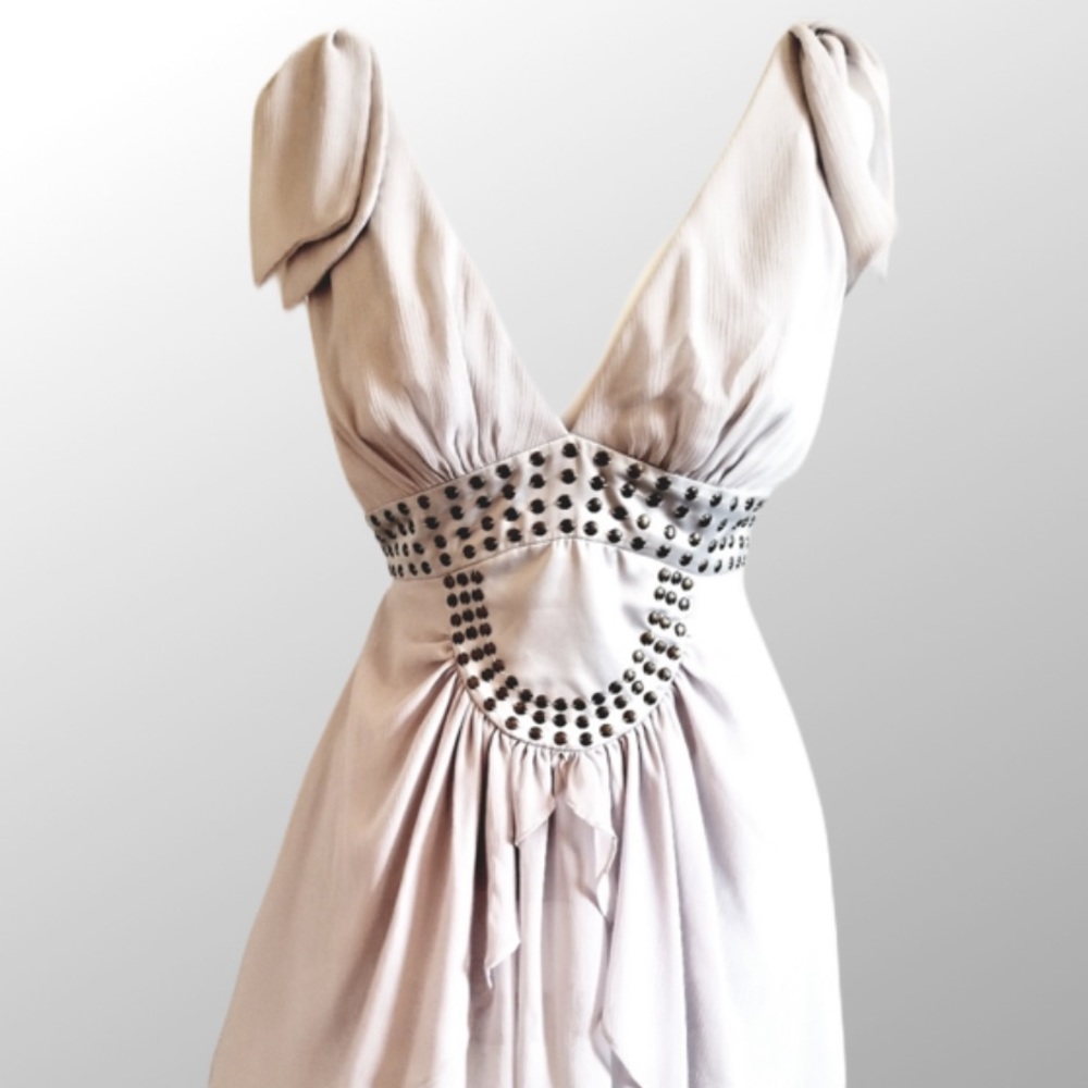 BCBGENERATION Silver dress w/embellishment